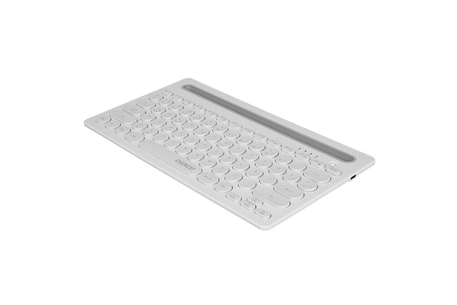 Everest KB-BT84 Beyaz/Gri Bluetooth Ultra İnce+Şarjlı Q Mac/Win/Android/Ios Uyumlu Kablosuz klavye