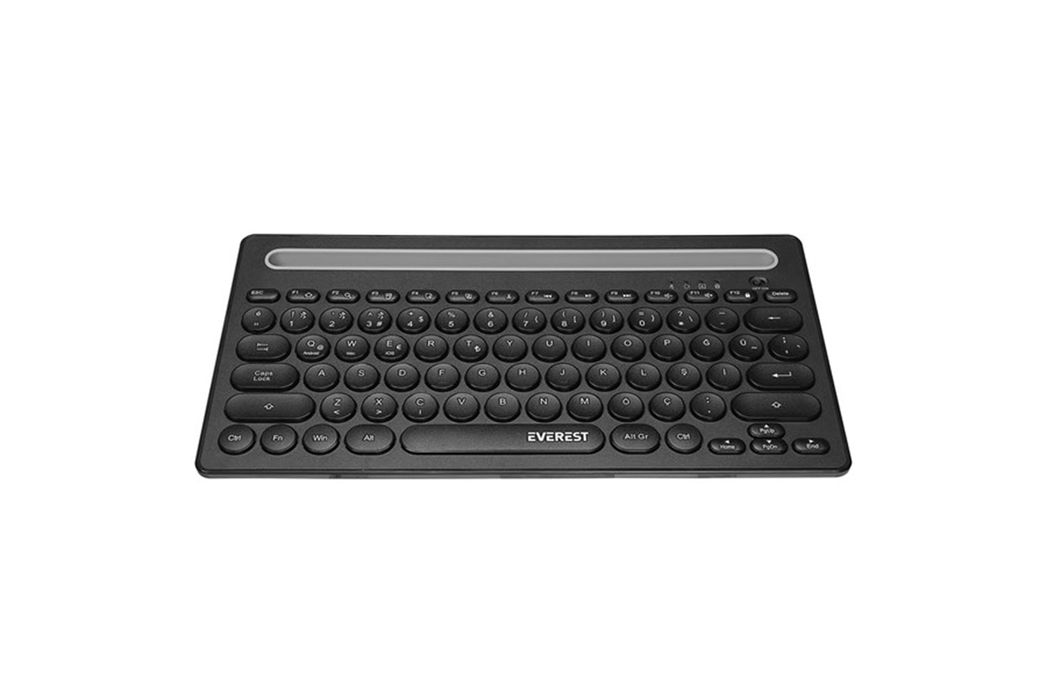 Everest KB-BT84 Siyah/Gri Bluetooth Ultra İnce+Şarjlı Q Mac/Win/Android/Ios Uyumlu Kablosuz klavye