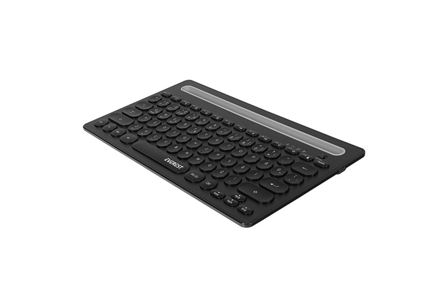 Everest KB-BT84 Siyah/Gri Bluetooth Ultra İnce+Şarjlı Q Mac/Win/Android/Ios Uyumlu Kablosuz klavye