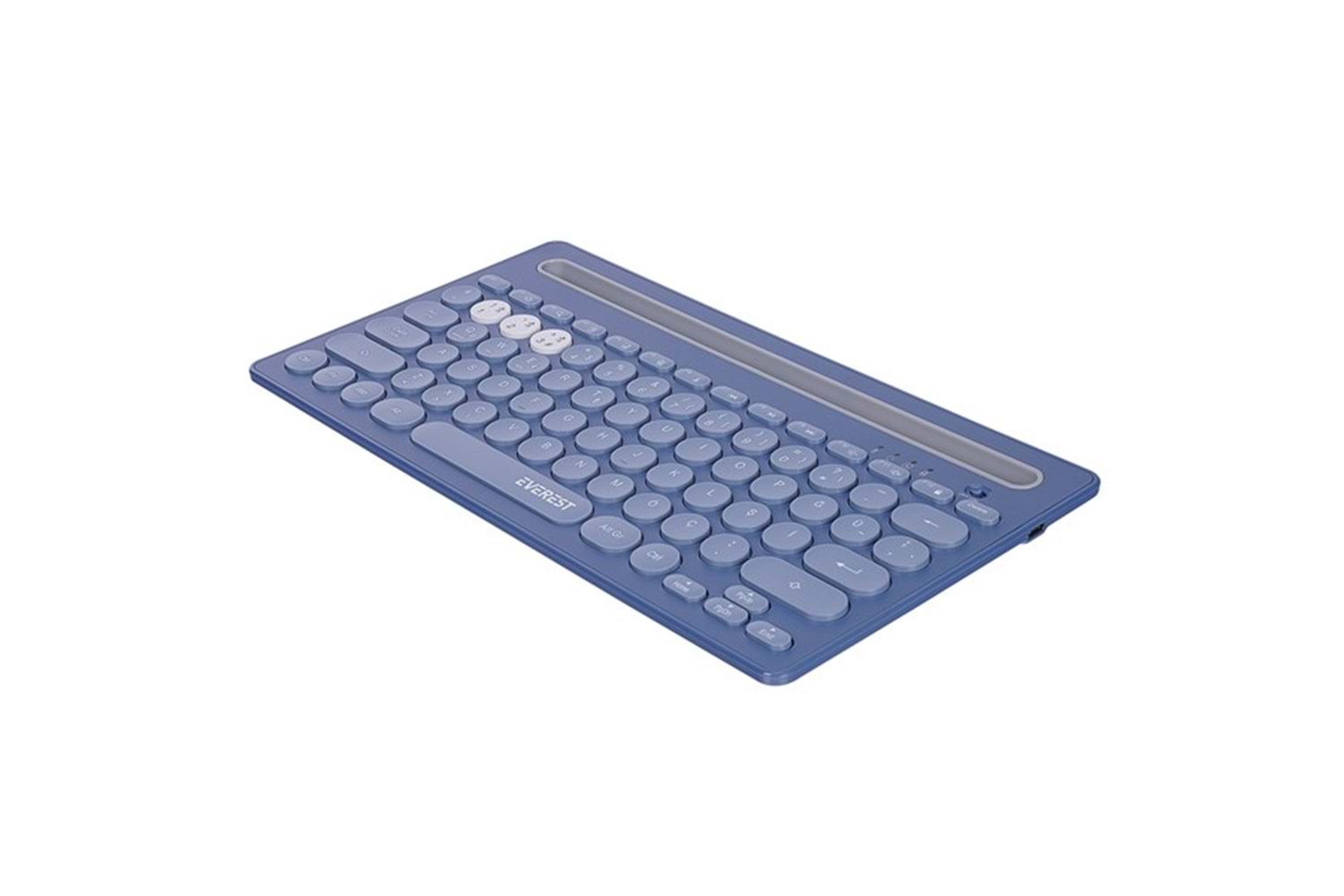 Everest KB-BT84 Mavi/Gri Bluetooth Ultra İnce+Şarjlı Q Mac/Win/Android/Ios Uyumlu Kablosuz klavye
