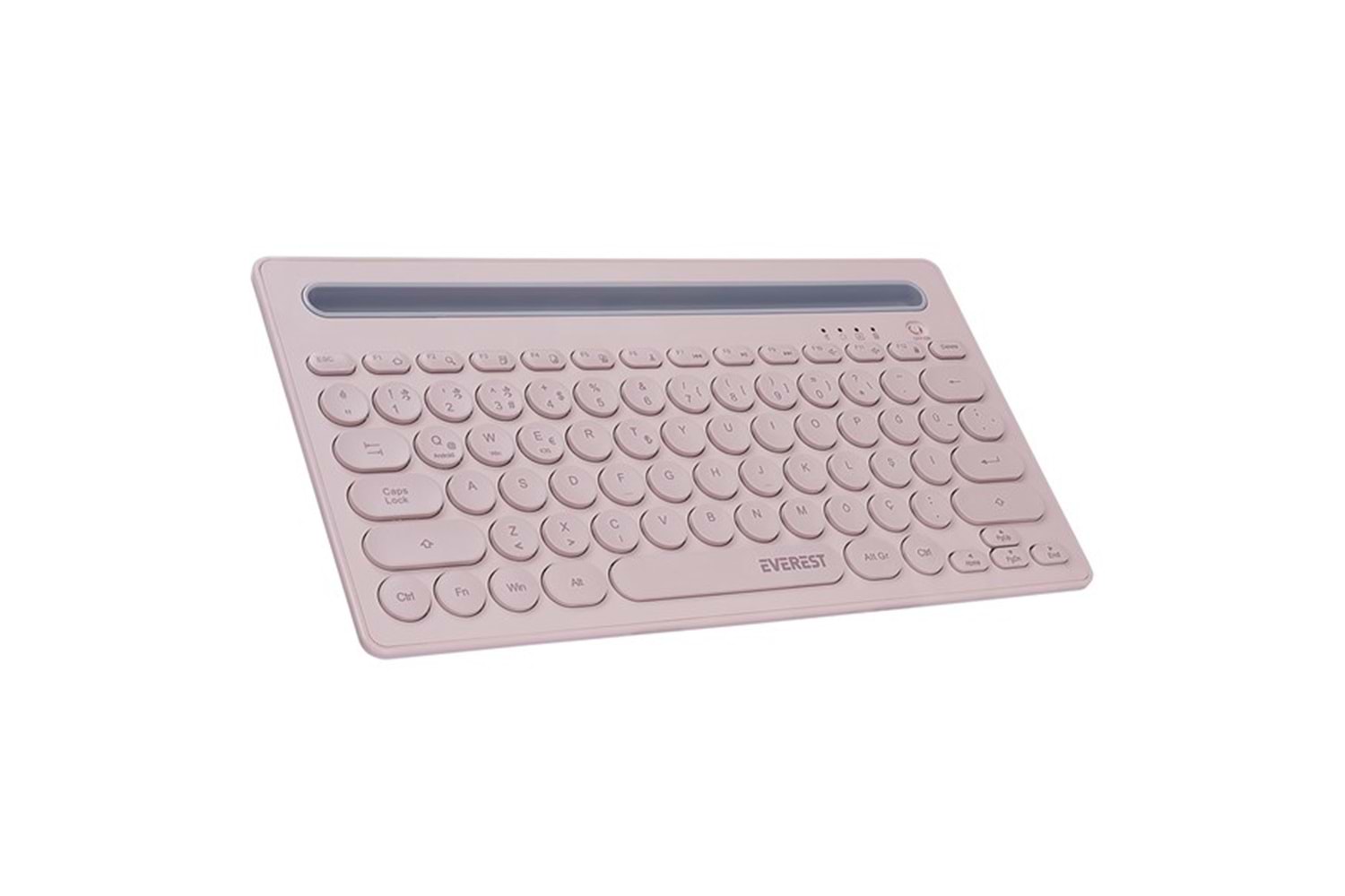 Everest KB-BT84 Pembe/Gri Bluetooth Ultra İnce+Şarjlı Q Mac/Win/Android/Ios Uyumlu Kablosuz klavye