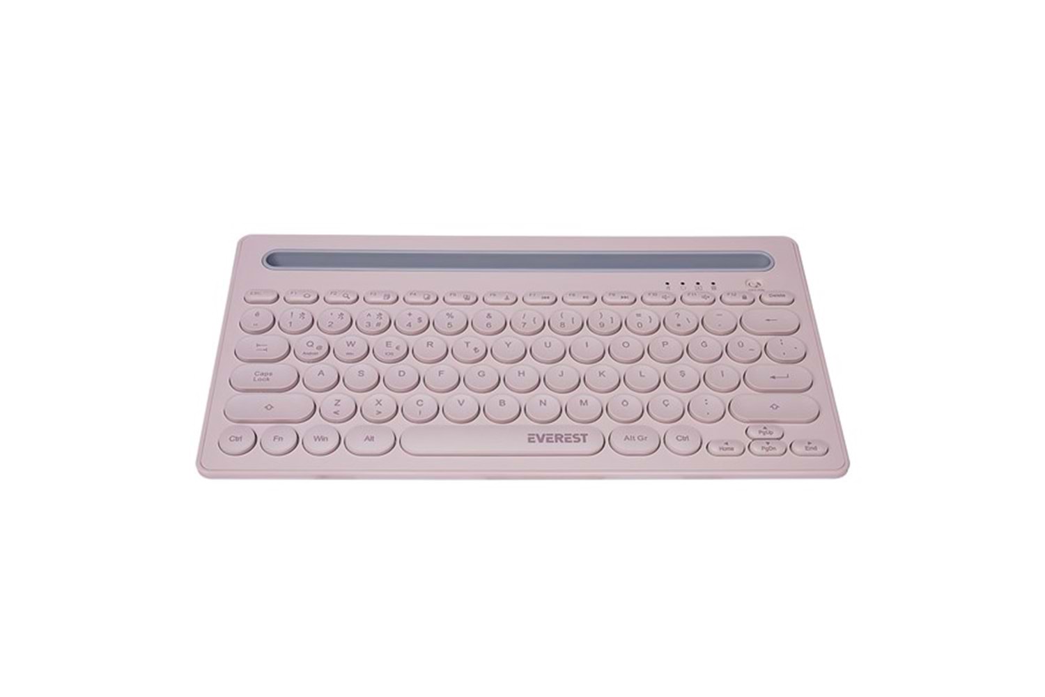 Everest KB-BT84 Pembe/Gri Bluetooth Ultra İnce+Şarjlı Q Mac/Win/Android/Ios Uyumlu Kablosuz klavye