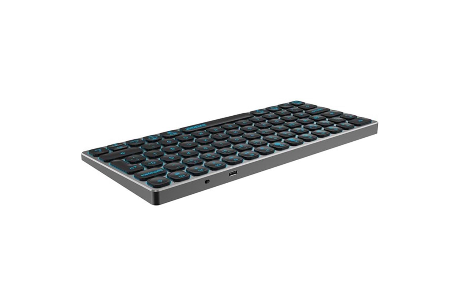 Everest KB-BT97 Siyah/Gri Bluetooth Ultra İnce+Şarjlı Q Mac/Win/Android/Ios Uyumlu Kablosuz klavye