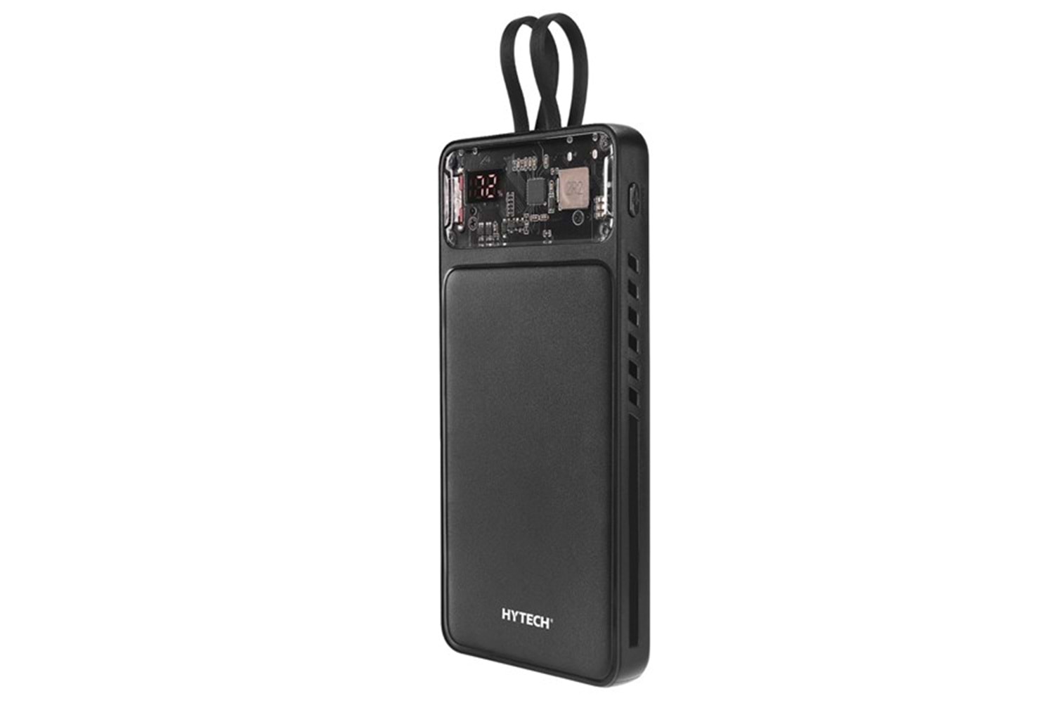 HYTECH H120 10000mAh HSC22.5W PD20W+QC3.0 18W Siyah LCD Şeffaf Taşınabilir Pil Şarj Cihazı Powerbank