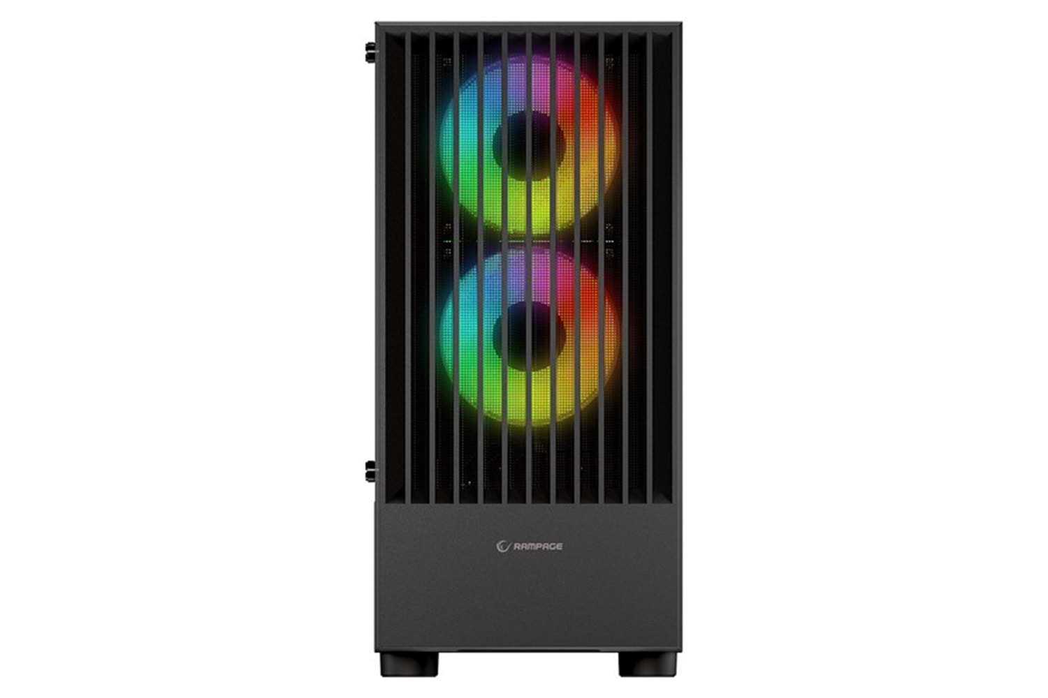 RAMPAGE LYRA Mesh GAMING M-ATX Mid-T PC Kasası Siyah 3X 12cm RGB Fan