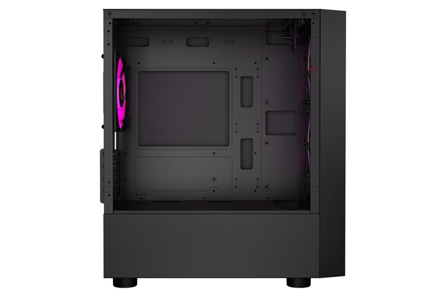 RAMPAGE LYRA Mesh GAMING M-ATX Mid-T PC Kasası Siyah 3X 12cm RGB Fan