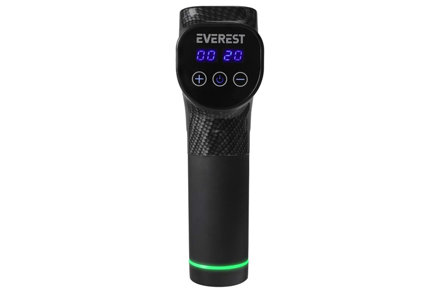 Everest EV-MT51 12V Dijital Karbon Fiber/Siyah 2500 mAh Kablosuz Profesyonel Sporcu 30 Kademeli Hız 7 Başlıklı Masaj Tab