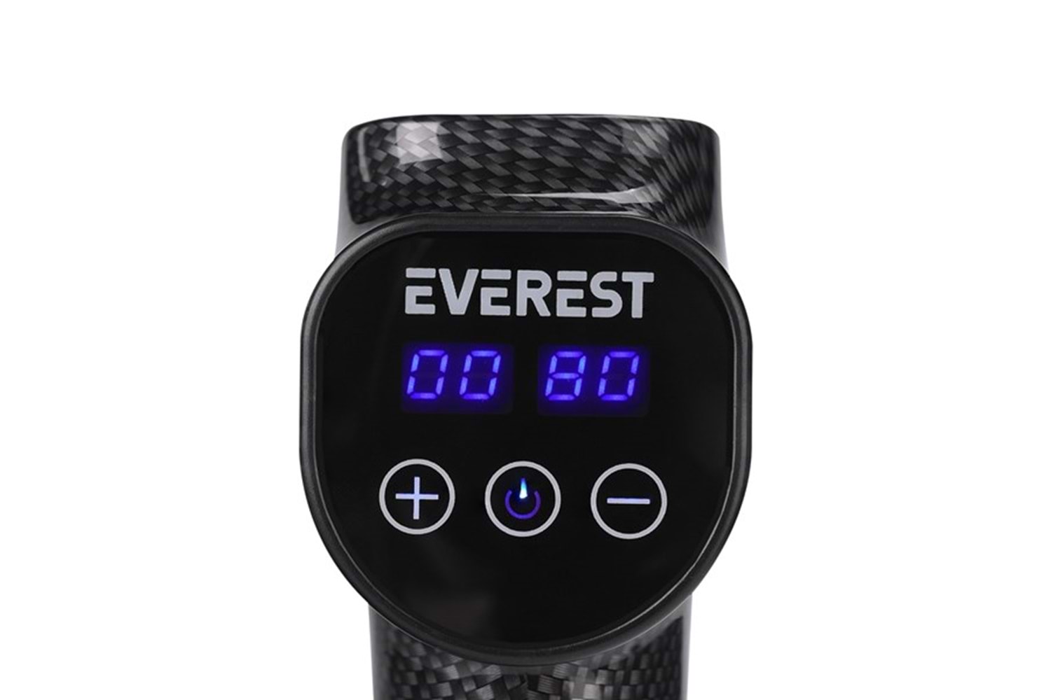 Everest EV-MT51 12V Dijital Karbon Fiber/Siyah 2500 mAh Kablosuz Profesyonel Sporcu 30 Kademeli Hız 7 Başlıklı Masaj Tab