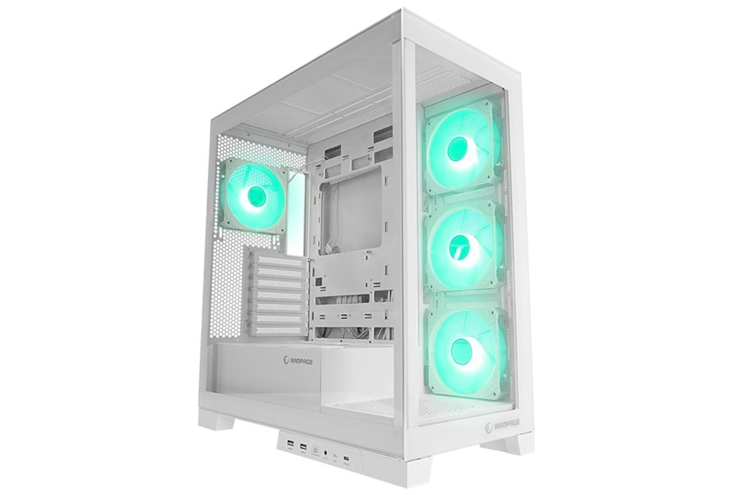 RAMPAGE HYDRA V2 WHITE GAMING EATX PC KASASI BEYAZ