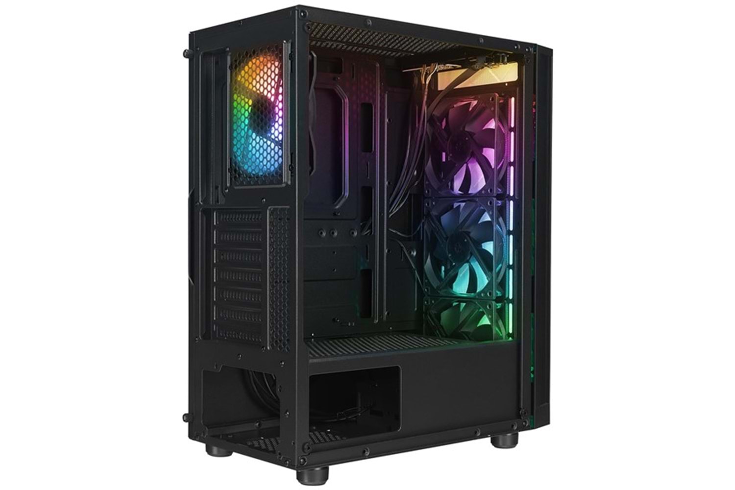 RAMPAGE AZZA V1 4-RGB FANLI GAMING MID-TOWER PC KASASI