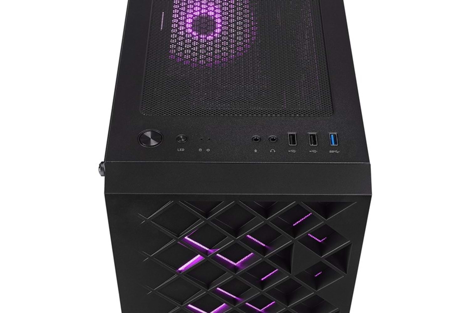 RAMPAGE AZZA V1 4-RGB FANLI GAMING MID-TOWER PC KASASI