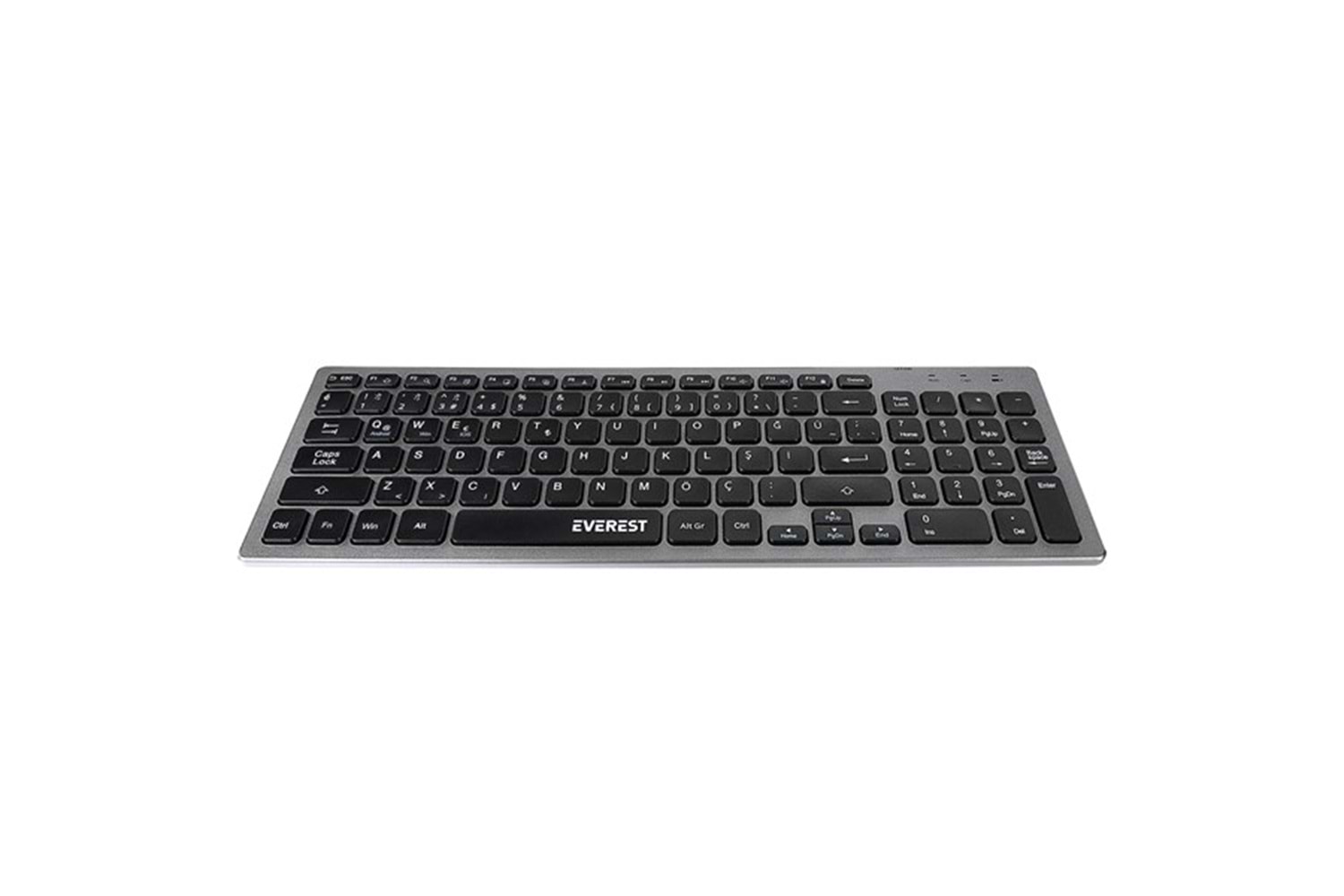 Everest KB-BT88 Siyah/Gri Bluetooth Ultra İnce Q Mac/Win/Android/Ios Uyumlu Kablosuz klavye