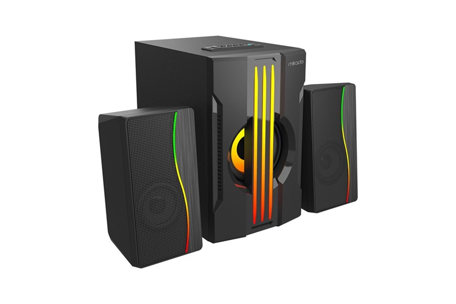MIKADO MD-254 2+1 25W(5w*2+15w) Usb+SD+Fm Bluetooth Destekli RGB Ses Sistemi