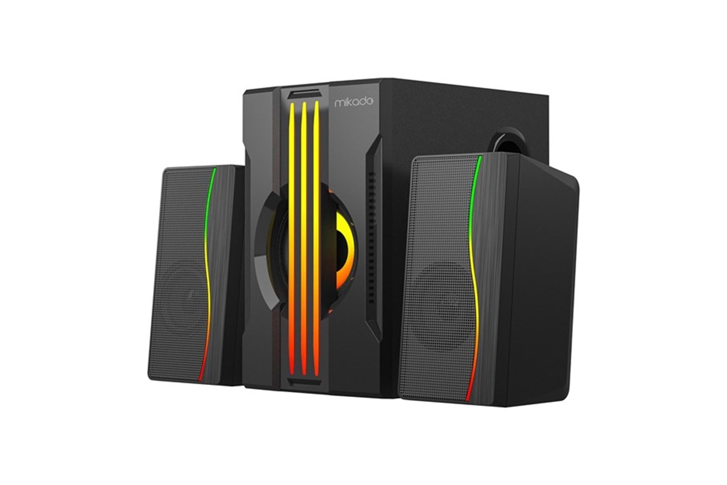 MIKADO MD-254 2+1 25W(5w*2+15w) Usb+SD+Fm Bluetooth Destekli RGB Ses Sistemi