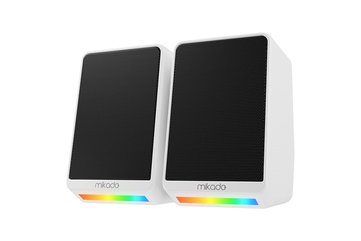 MIKADO MD-178 2.0 3W*2 Beyaz RGB Aydınlatmalı USB + 3.5mm USB 5V Speaker Hoparlör