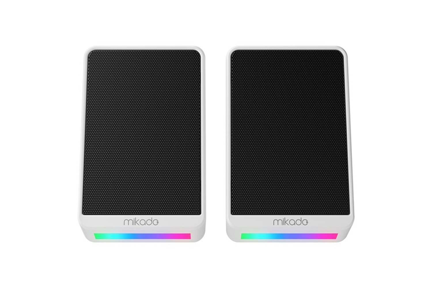MIKADO MD-178 2.0 3W*2 Beyaz RGB Aydınlatmalı USB + 3.5mm USB 5V Speaker Hoparlör