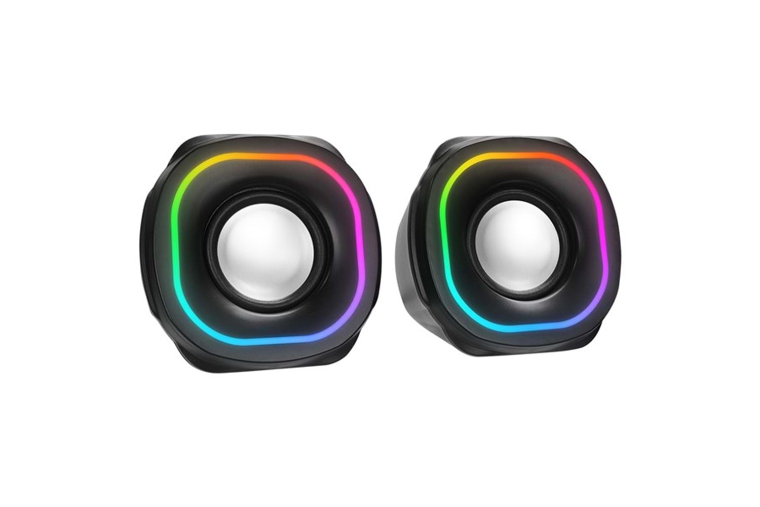 MIKADO MD-180 2.0 3W*2 Siyah RGB Aydınlatmalı USB + 3.5mm USB 5V Speaker Hoparlör