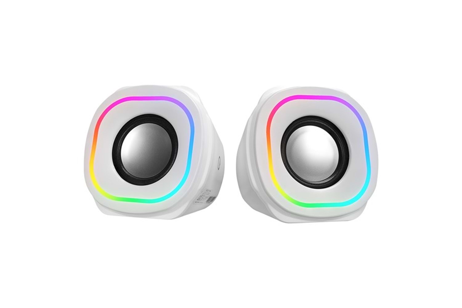 MIKADO MD-180 2.0 3W*2 Beyaz RGB Aydınlatmalı USB + 3.5mm USB 5V Speaker Hoparlör