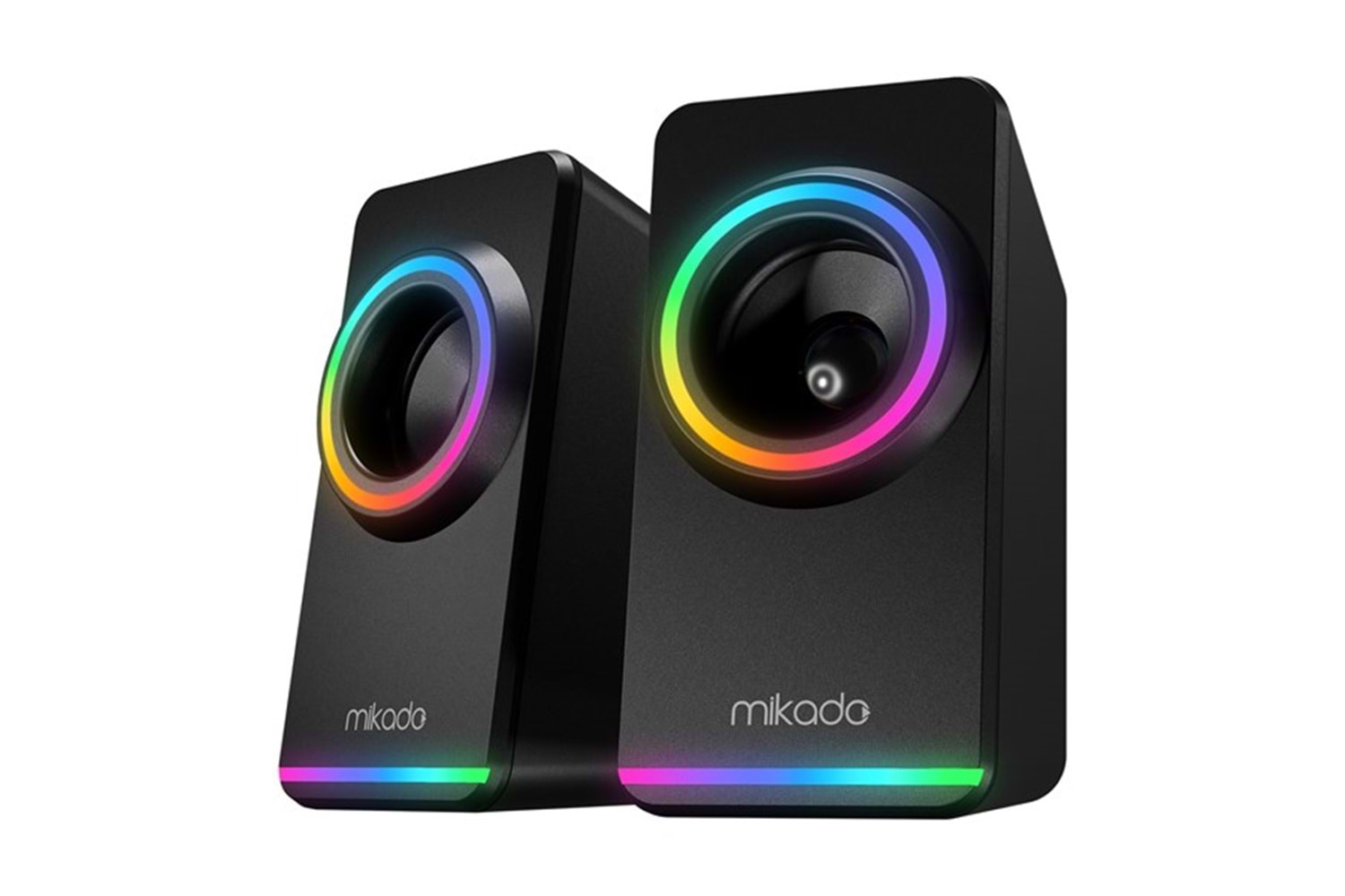 MIKADO MD-182 2.0 3W*2 Siyah RGB Aydınlatmalı USB + 3.5mm USB 5V Speaker Hoparlör