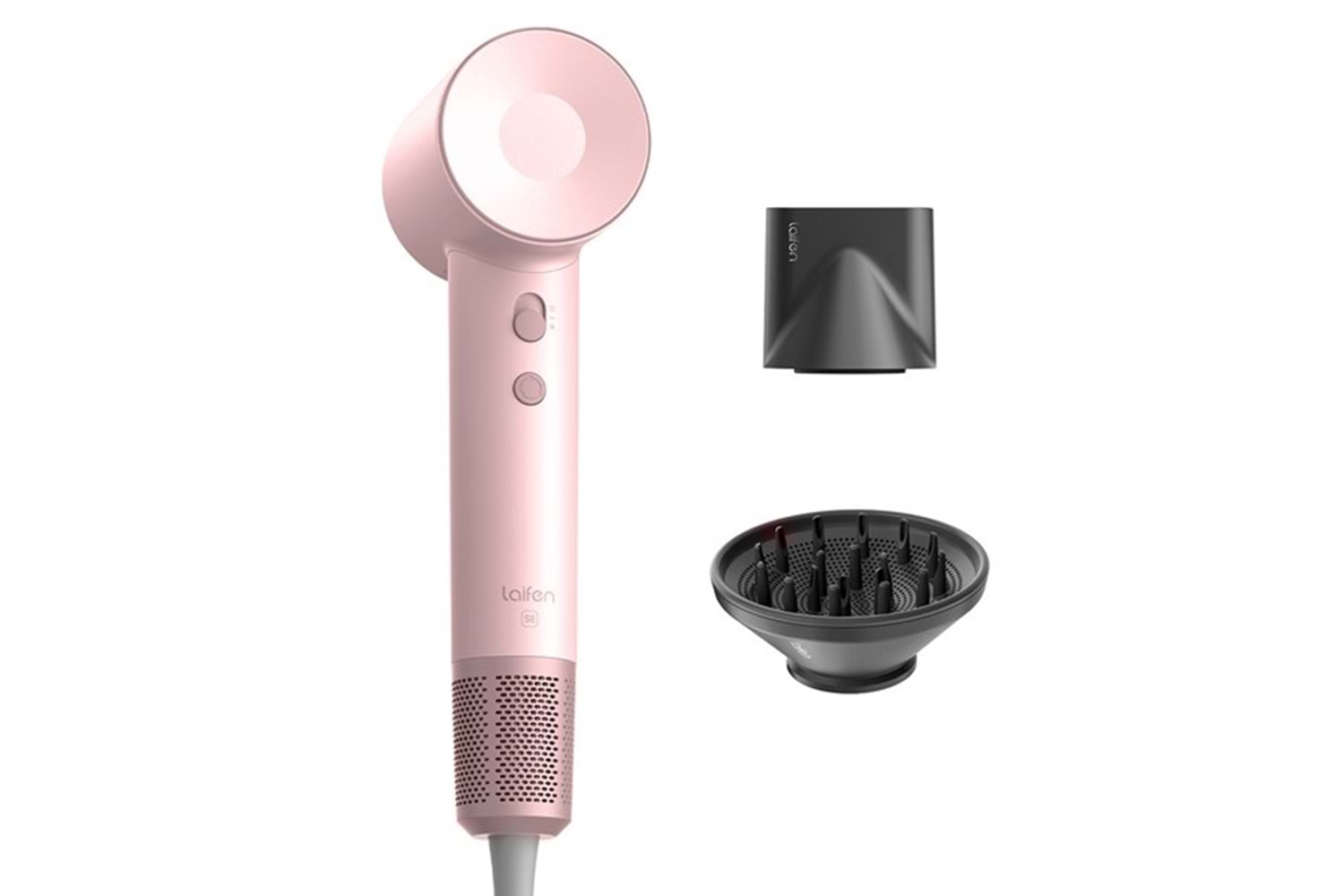 LAIFEN SE Pembe 1500W 2 Başlıklı Yüksek Hızlı Saç Kurutma Makinesi