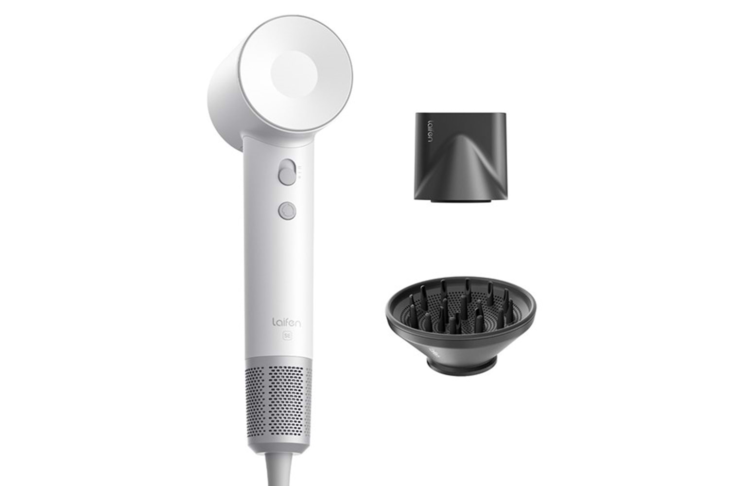 LAIFEN SE Beyaz1500W 2 Başlıklı Yüksek Hızlı Saç Kurutma Makinesi