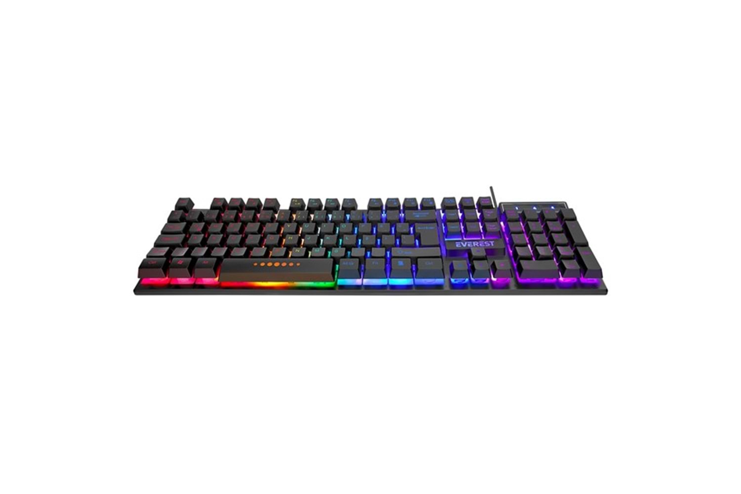 Everest KB-24 Siyah Rainbow Q Membrane Oyuncu Klavyesi