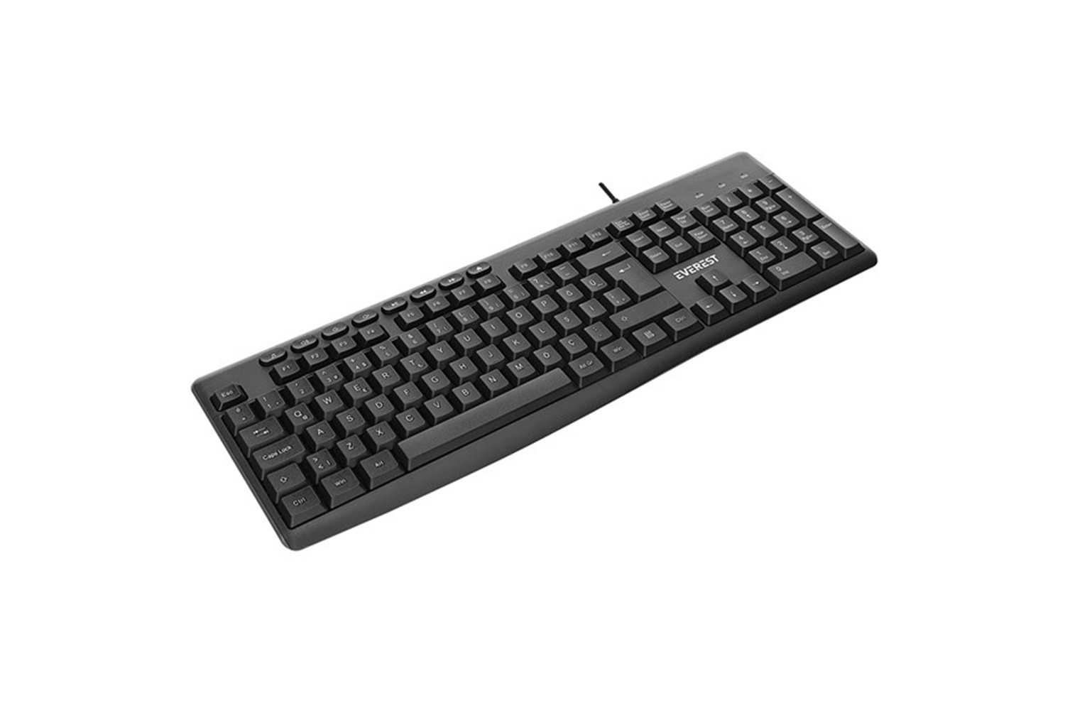 Everest KB-619 Siyah/Gri USB 2 Metre Bakır Kablolu Q Multimedia Klavye