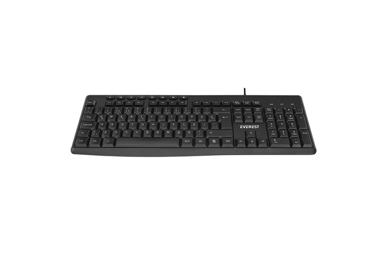 Everest KB-619 Siyah/Gri USB 2 Metre Bakır Kablolu Q Multimedia Klavye