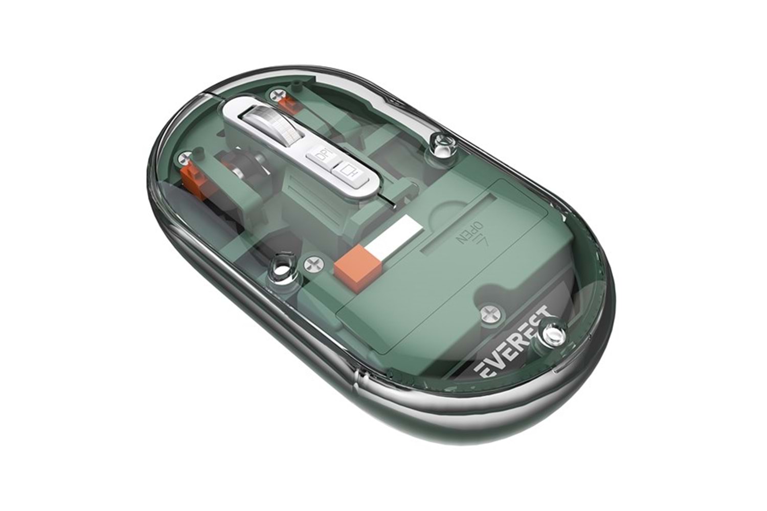 Everest SM-BT29 Glassy Yeşil Transparan 2in1 Bluetooth ve 2.4GHz Kablosuz Mouse
