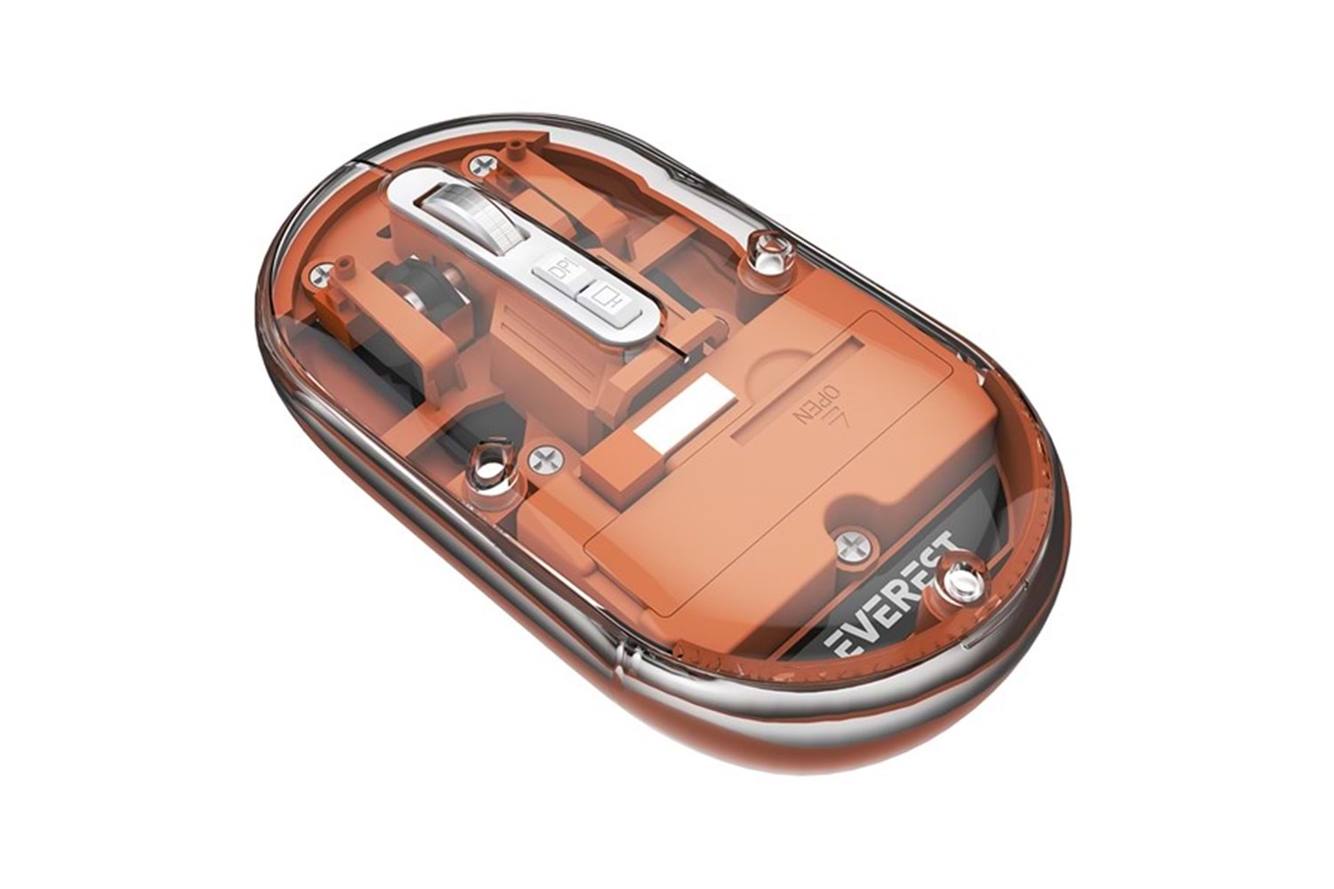 EVEREST SM-BT29 Glassy Turuncu Transparan 2in1 Bluetooth ve 2.4GHz Kablosuz Mouse