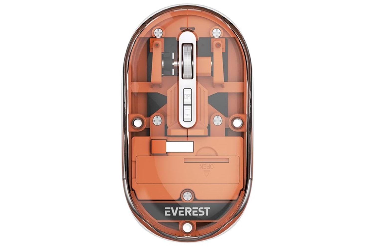 EVEREST SM-BT29 Glassy Turuncu Transparan 2in1 Bluetooth ve 2.4GHz Kablosuz Mouse