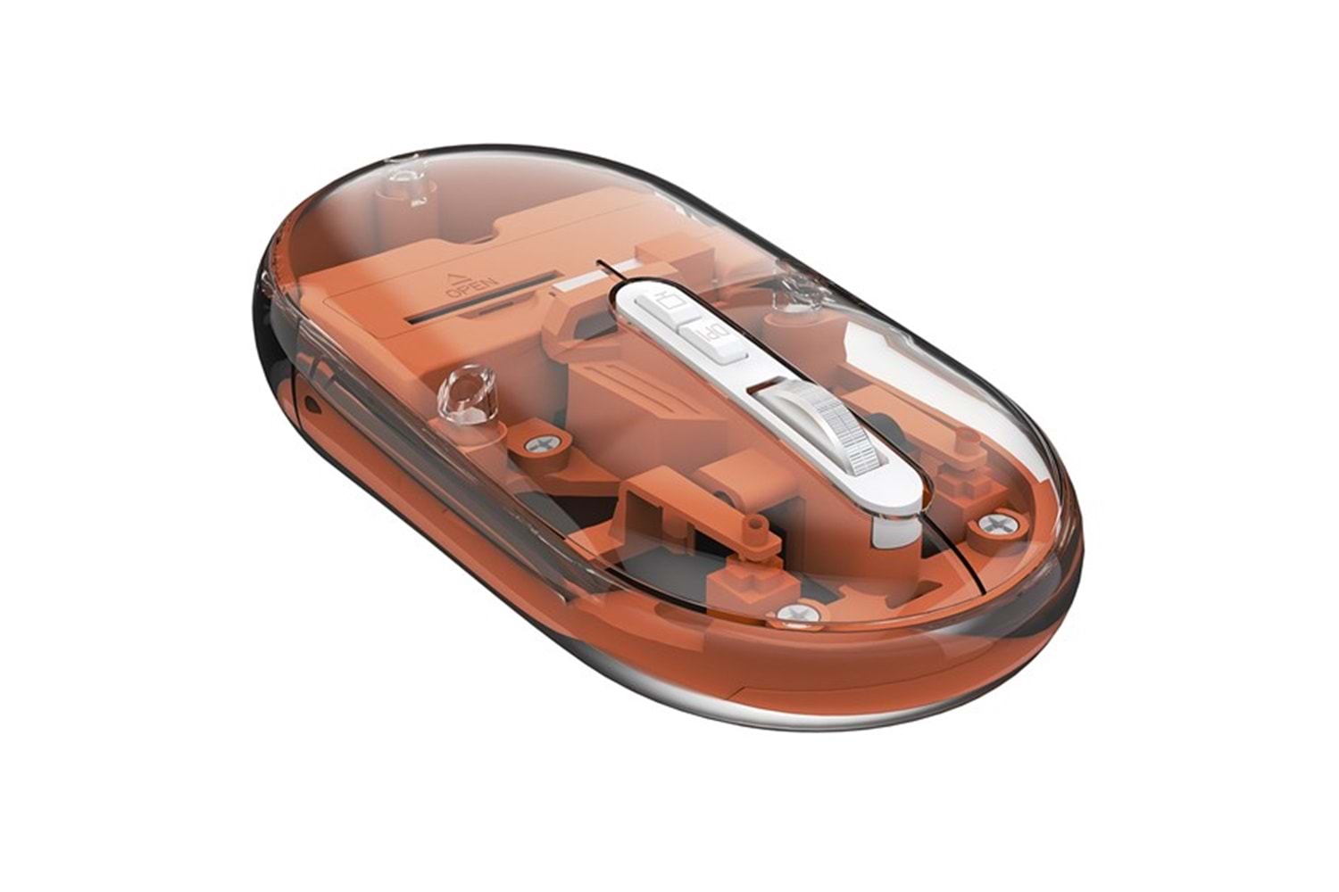 EVEREST SM-BT29 Glassy Turuncu Transparan 2in1 Bluetooth ve 2.4GHz Kablosuz Mouse