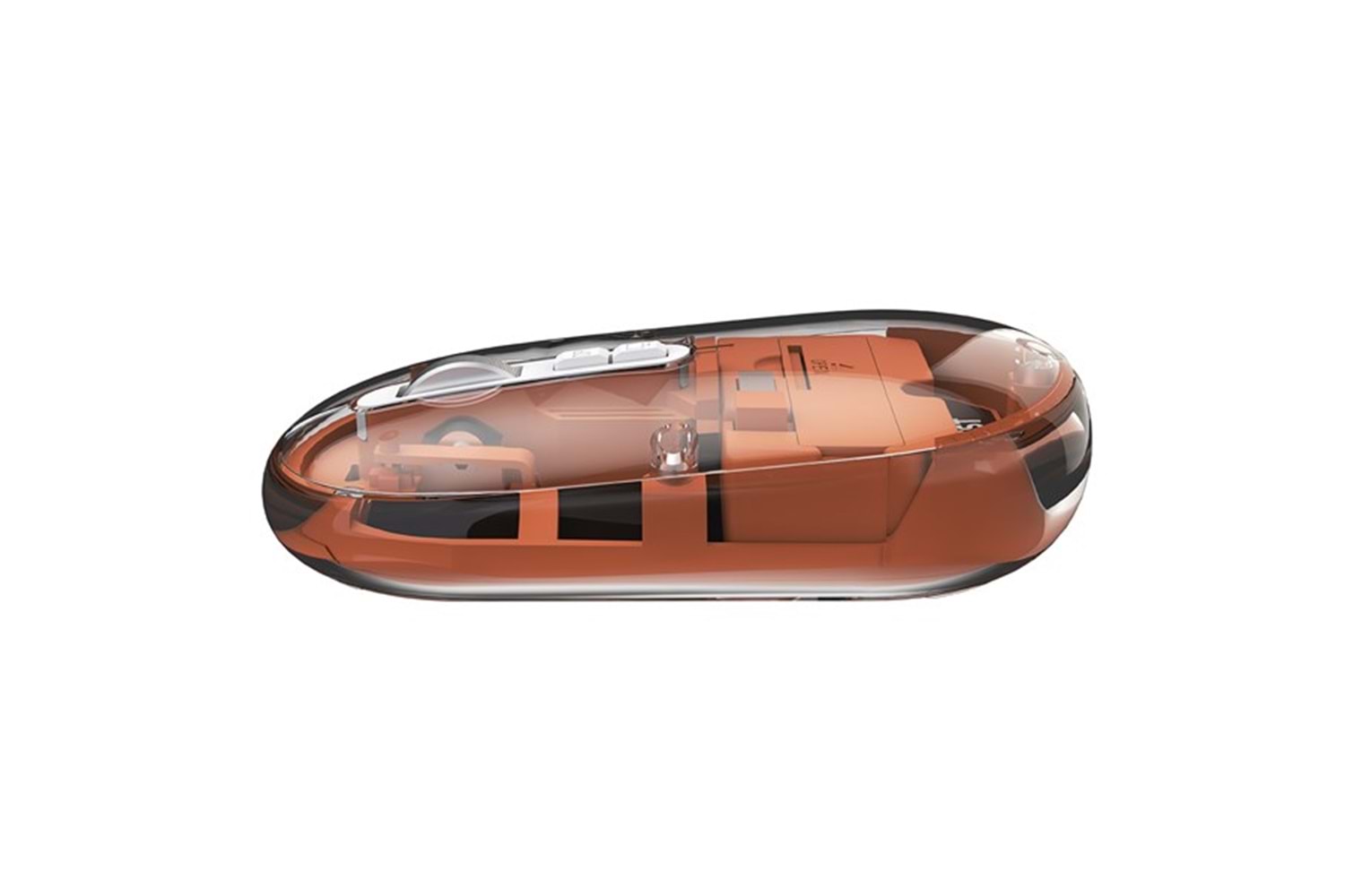 EVEREST SM-BT29 Glassy Turuncu Transparan 2in1 Bluetooth ve 2.4GHz Kablosuz Mouse
