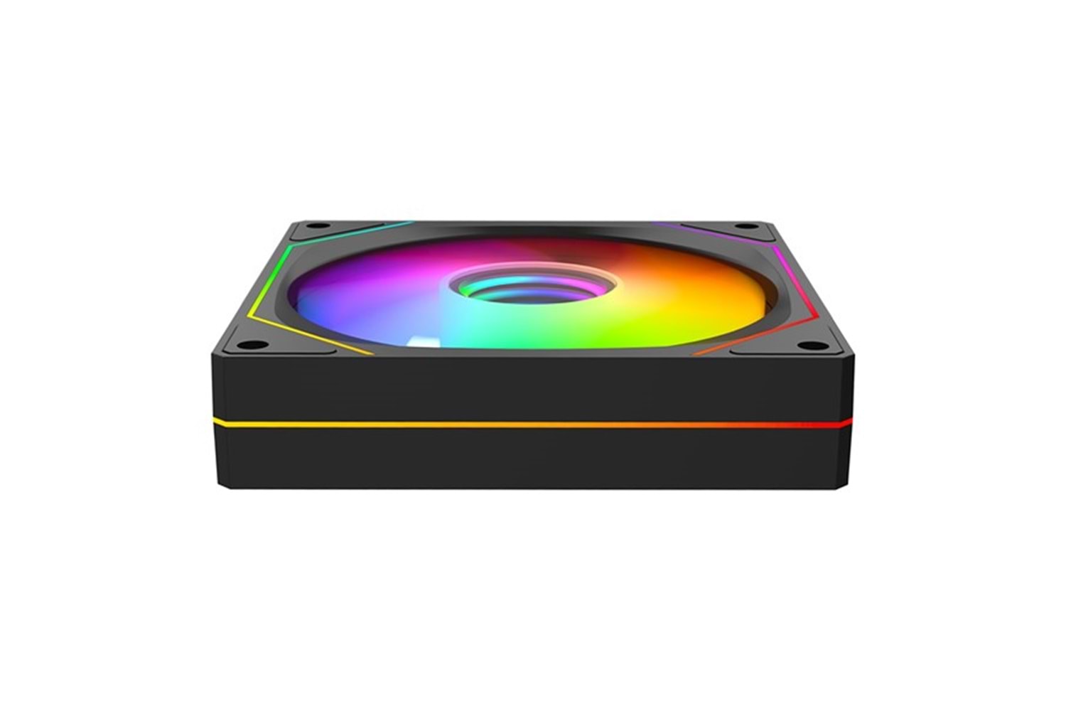 RAMPAGE 7C-120S Double Ring Aynalı ARGB Siyah Kasa Fanı