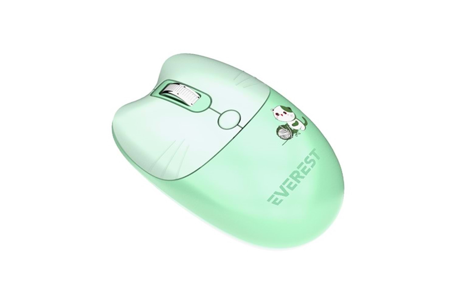 Everest KM-6283 CATTY Renkli Tuşlu Yeşil 2.4 ghz + BT Kablosuz Q Multimedia Klavye + Mouse + Pad Set