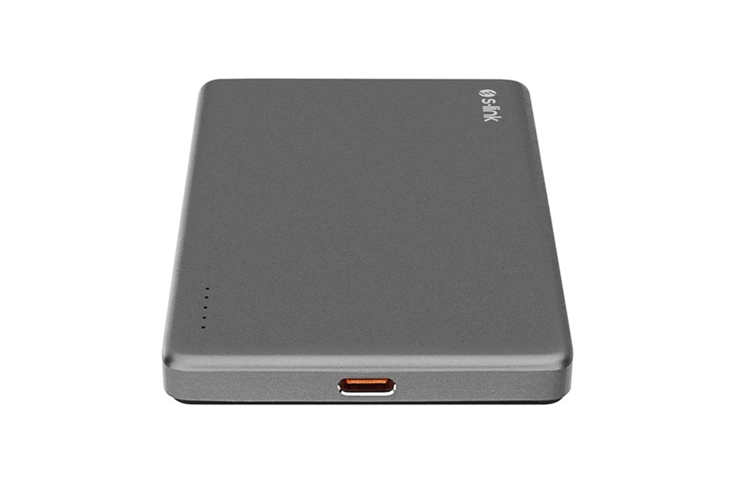 S-LINK MG105 5000mAh PD20W Magsafe 15W Kablosuz Type-C Gri Taşınabilir Metal Şarj Cihazı Powerbank