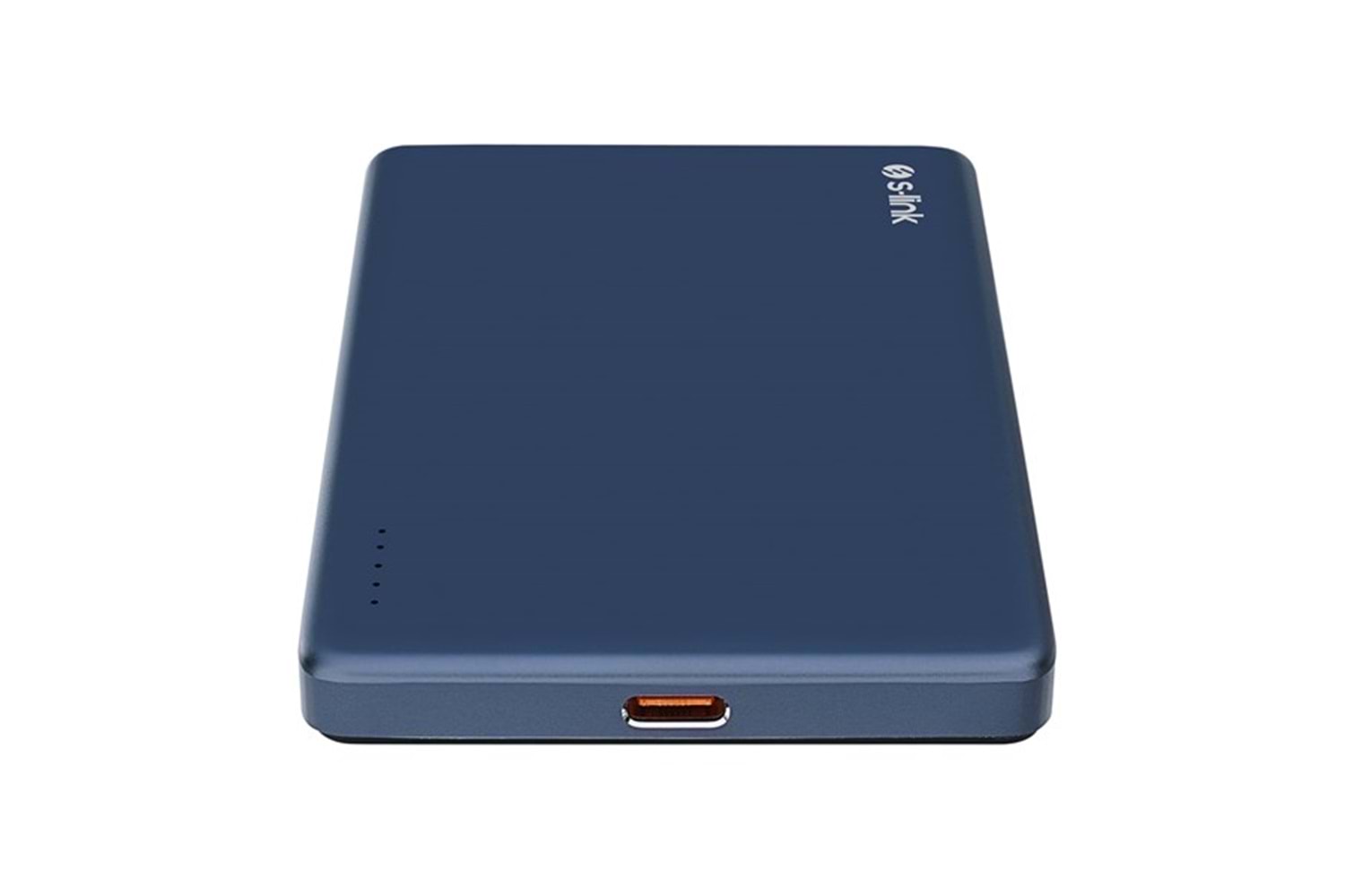 S-LINK MG105 5000mAh PD20W Magsafe 15W Kablosuz Type-C Mavi Taşınabilir Metal Şarj Cihazı Powerbank