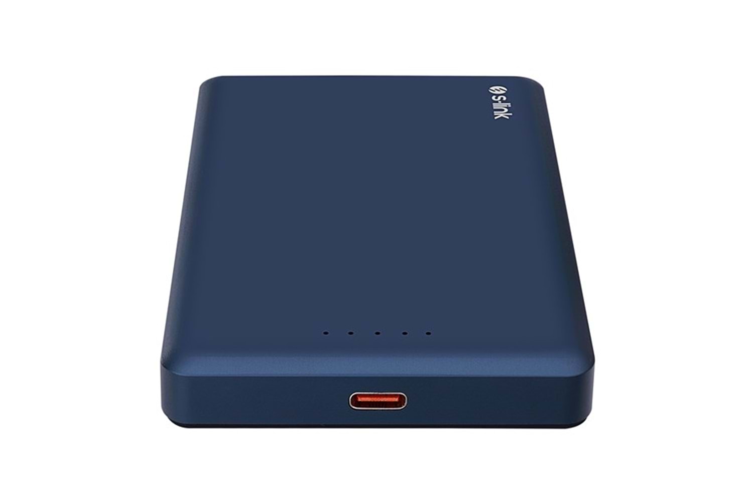 S-LINK MG110 10000mAh PD20W Magsafe 15W Kablosuz Type-C Mavi Taşınabilir Metal Şarj Cihazı Powerbank
