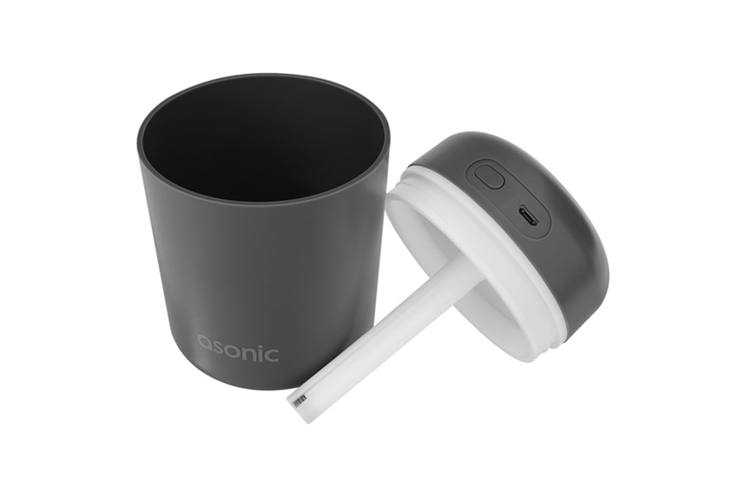 ASONIC HN21 Matte Gri 2W 300ML kapasiteli 4 Saat Çalışabilir RGB Mini Oda Nemlendirici