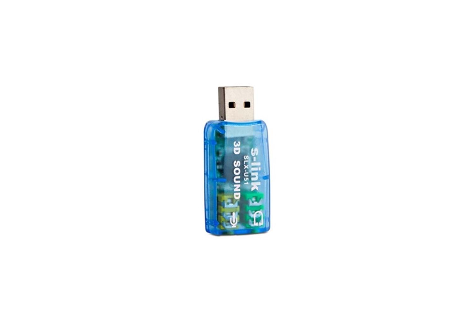 S-link SLX-U51 Usb Ses Kartı 2.0 Çevirici Adaptör