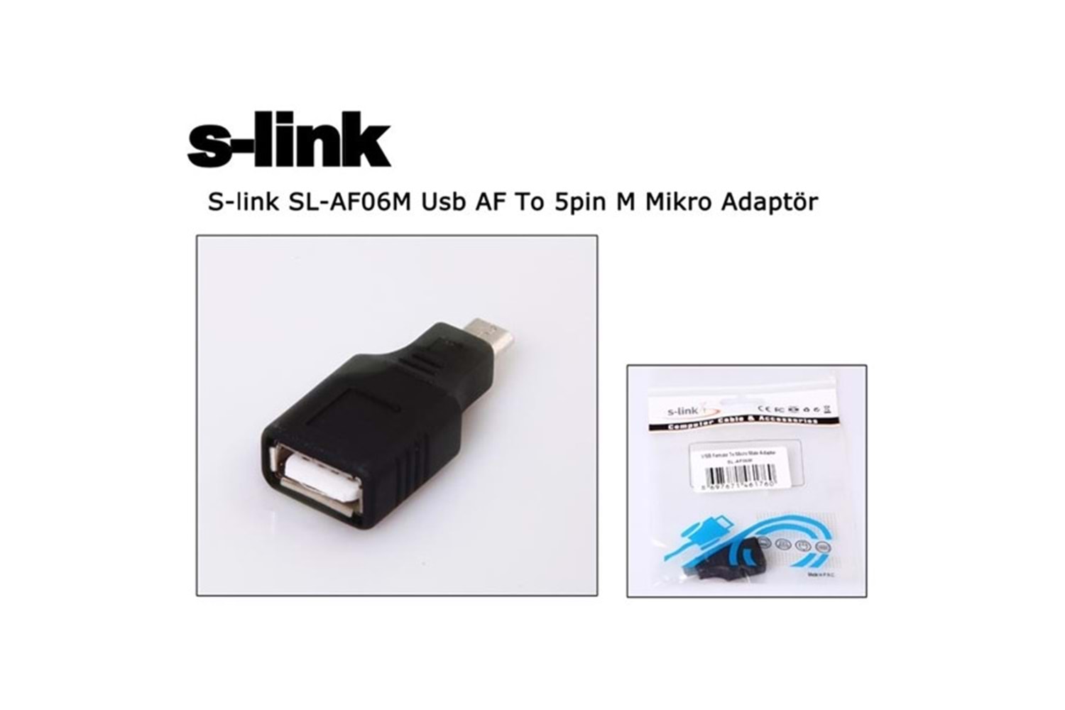S-link SL-AF06M Usb AF To 5pin M Mikro Adaptör
