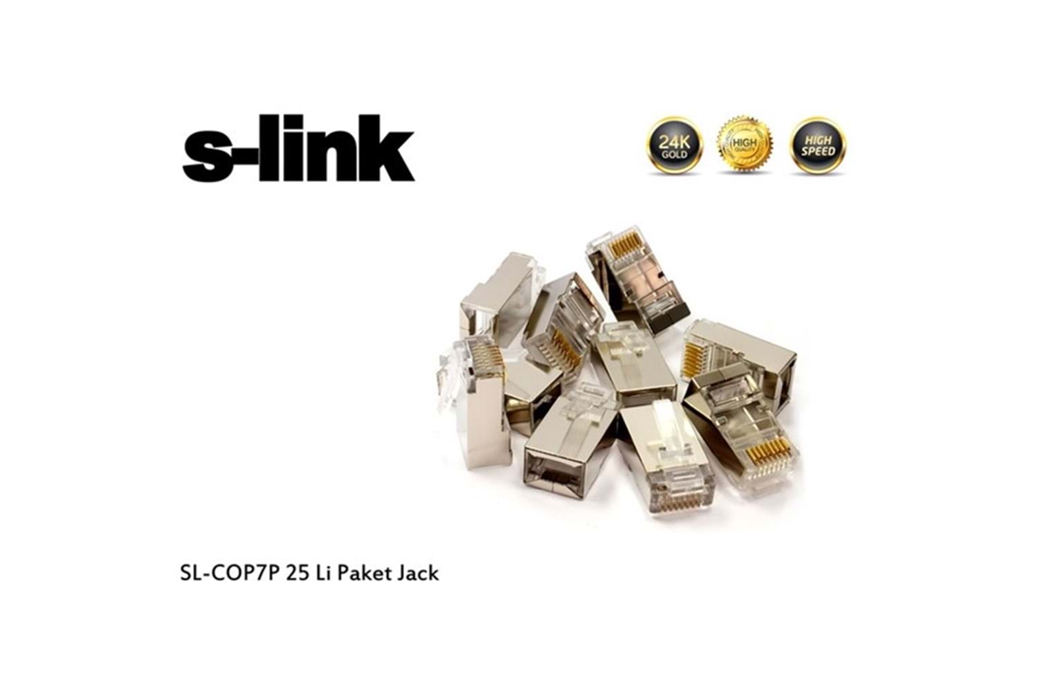 S-Link SL-COP7P 25'li CAT-7 Paket Jack