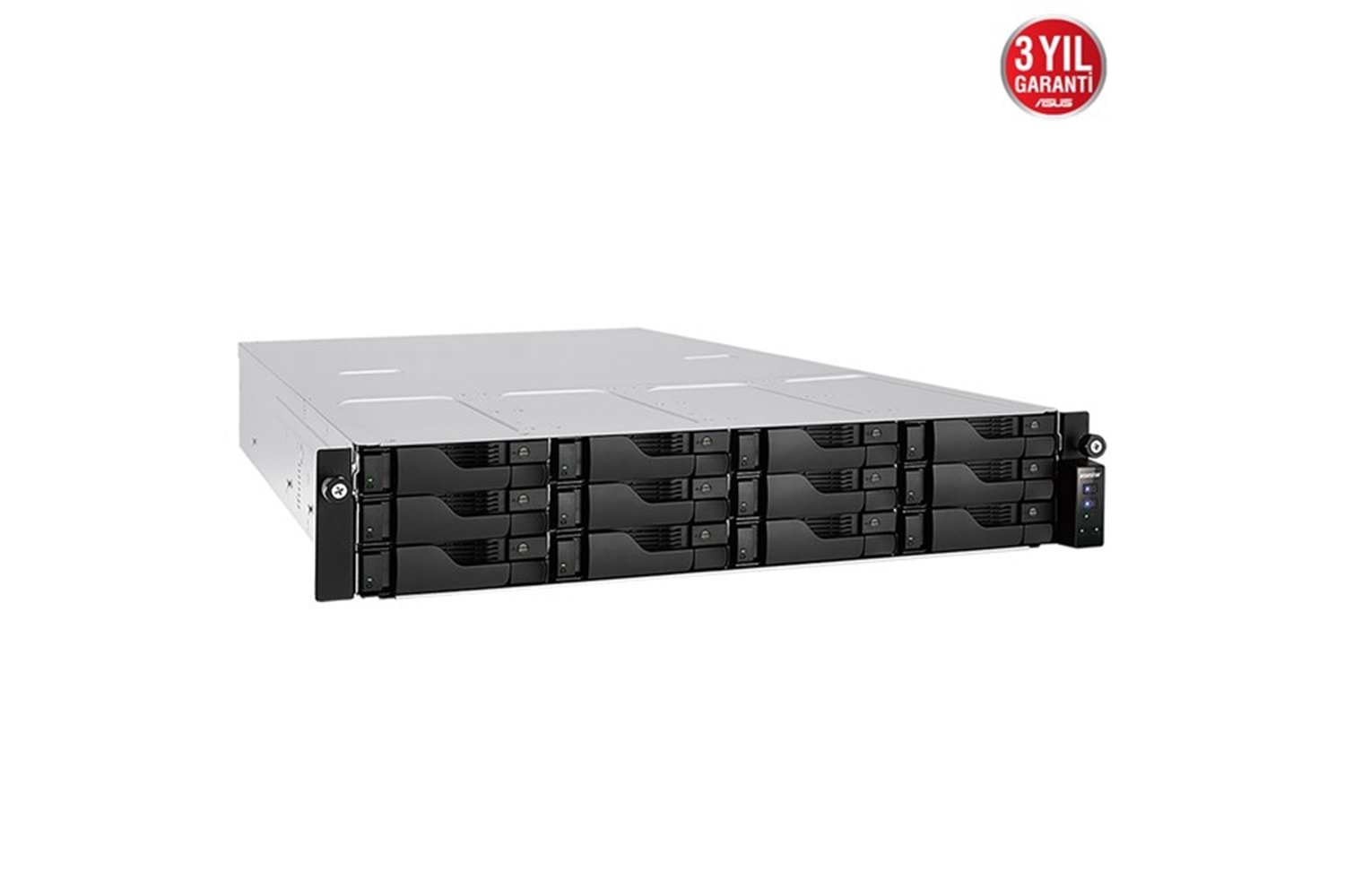 ASUSTOR AS6512RD-16GB ATOM QC C3538-16GB RAM-12-diskli RACK NAS SUNUCU