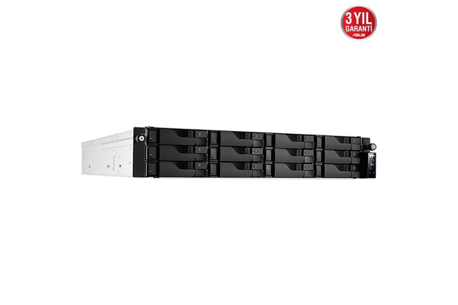 ASUSTOR AS6512RD-16GB ATOM QC C3538-16GB RAM-12-diskli RACK NAS SUNUCU