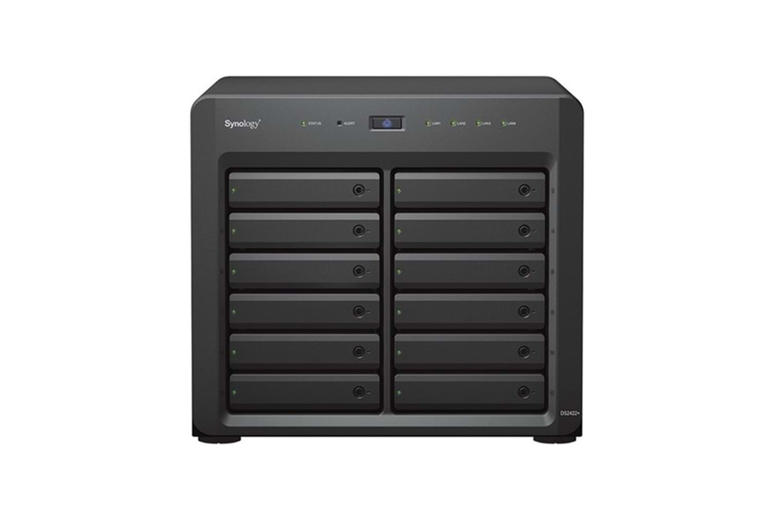 SYNOLOGY DS2422-16G PLUS RYZEN V1500B-16GB RAM-12-diskli Nas Sunucu (Disksiz)