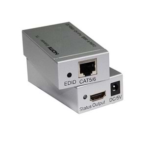 S-LINK 1port SL-HDEX60 1port HDMI (giriş) 1port Ethernet (Cat6) HDMI Repeater 60metre mesafeye kadar