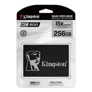 KINGSTON 256GB KC600 SKC600/256 550- 500MB/s SSD SATA-3 Kurumsal Disk