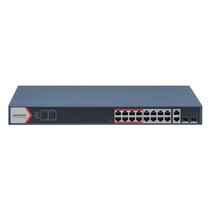 HIKVISION 16port 230w FULL PoE DS-3E1318P-EI 10/100 2X SFP Yönetilebilir Switch