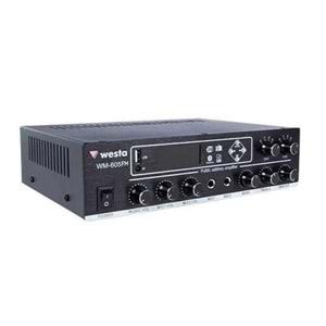 WESTA WM-605FM 100W 2-bölgeli Radyolu 100W/100V Mixer Amfi	