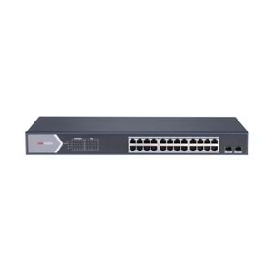 HIKVISION 24port 370w FULL PoE DS-3E1526P-SI GIGABIT 2X SFP Akıllı Yönetilebilir Switch Rack Mount